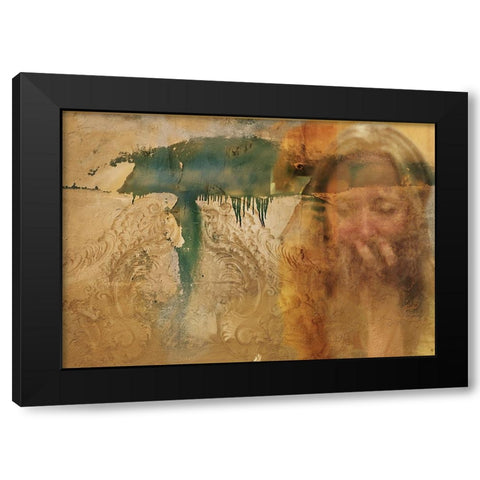 Everything Flows... Black Modern Wood Framed Art Print by Brancoveanu, Mariuca