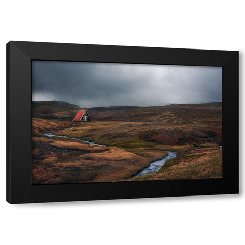 Solitude Black Modern Wood Framed Art Print by G, May