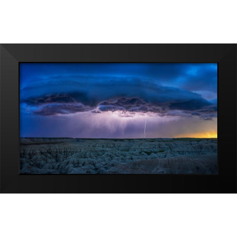 The Storm Is Coming Black Modern Wood Framed Art Print by Zuo, Jun