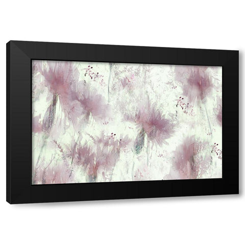 Floral wallpaper Black Modern Wood Framed Art Print by Talen, Nel