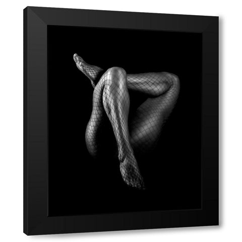 Triangle of life Black Modern Wood Framed Art Print with Double Matting by Girmencea, Robert