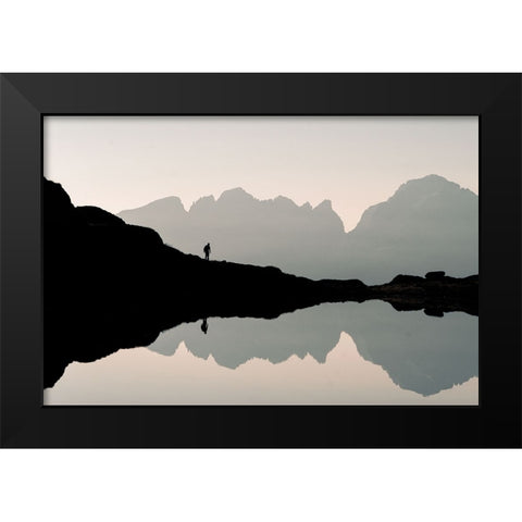 Reflection Black Modern Wood Framed Art Print by Zadra, Francesco