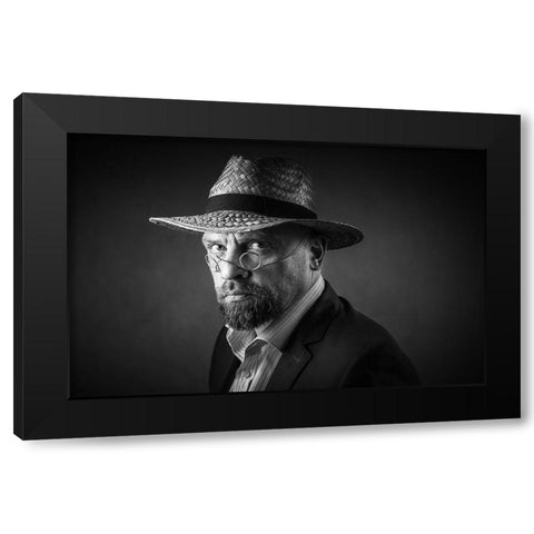 Ernest II Black Modern Wood Framed Art Print with Double Matting by Jurek, Milan