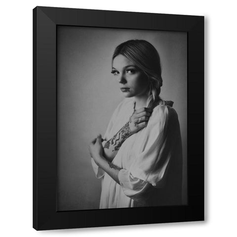 Ordinary Portrait Of An Extraordinary Girl Black Modern Wood Framed Art Print by Ulfig Arps, Sandra