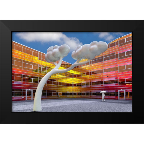 Clouds In- And Outside Black Modern Wood Framed Art Print by Luycx, Theo