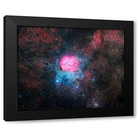 Trifid Nebula Black Modern Wood Framed Art Print by Chander, Vikas