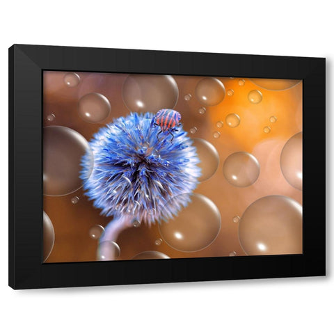 Blue Exoplanet... Black Modern Wood Framed Art Print by Dufour, Thierry