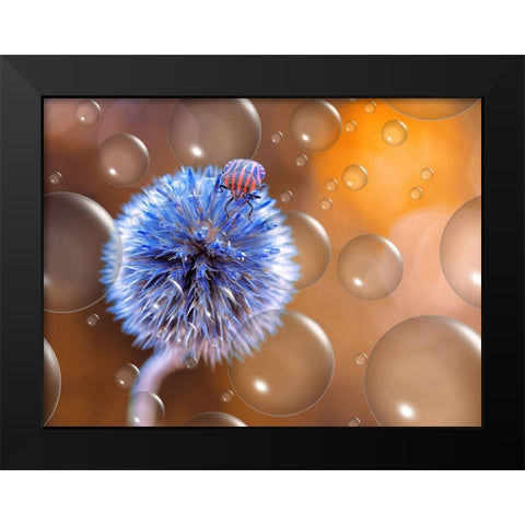 Blue Exoplanet... Black Modern Wood Framed Art Print by Dufour, Thierry