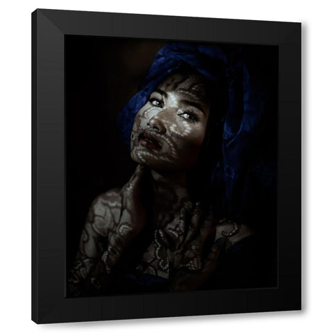 Foxey Honey Black Modern Wood Framed Art Print with Double Matting by Hareudang, Jajang