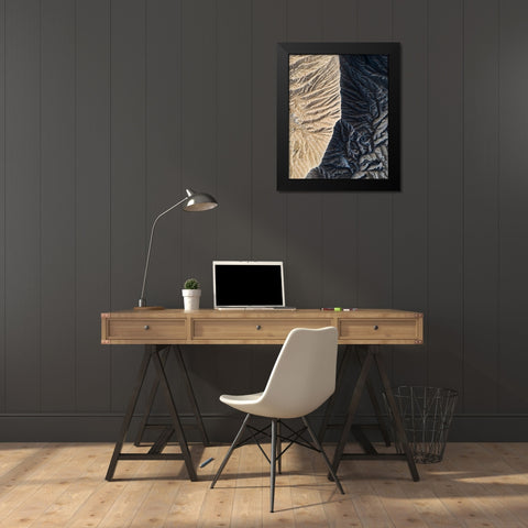 Bardenas Reales Black Modern Wood Framed Art Print by Ziomek, Witold