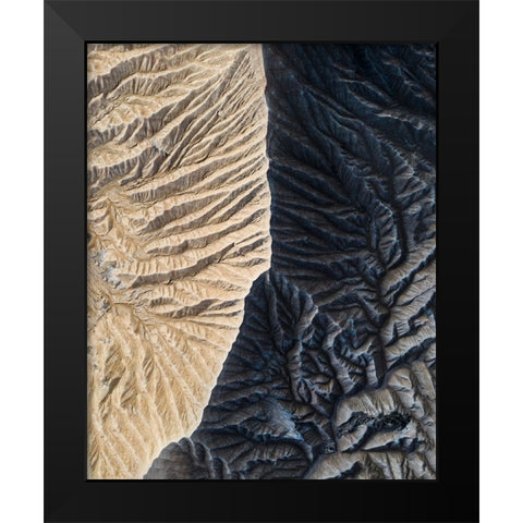 Bardenas Reales Black Modern Wood Framed Art Print by Ziomek, Witold