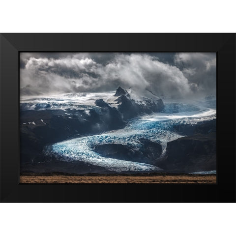 Ice Heart Black Modern Wood Framed Art Print by Swiercz, Jacek