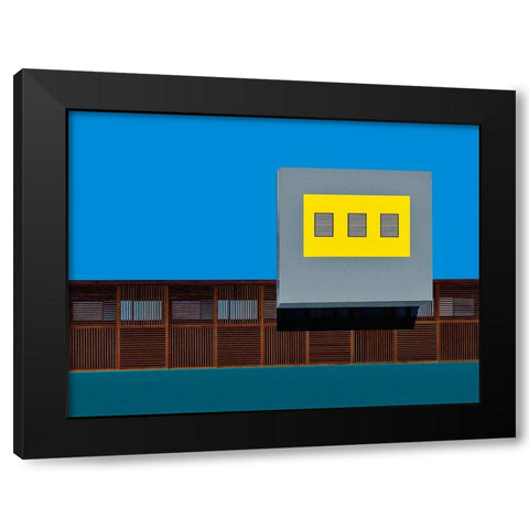 Facade Black Modern Wood Framed Art Print by Orbach, Arnon