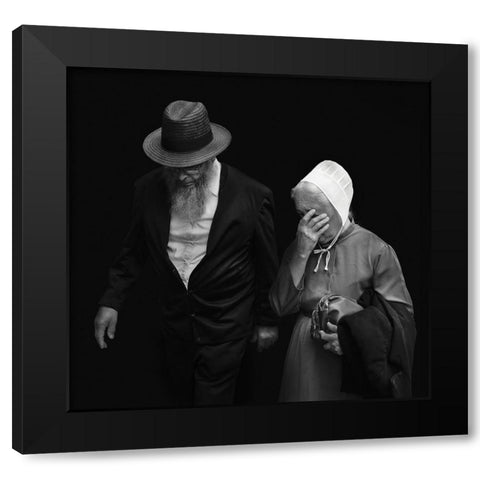 Amish Black Modern Wood Framed Art Print with Double Matting by Getsadze, Zurab