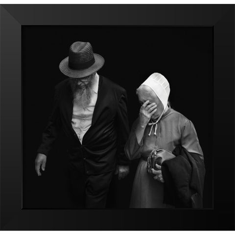 Amish Black Modern Wood Framed Art Print by Getsadze, Zurab
