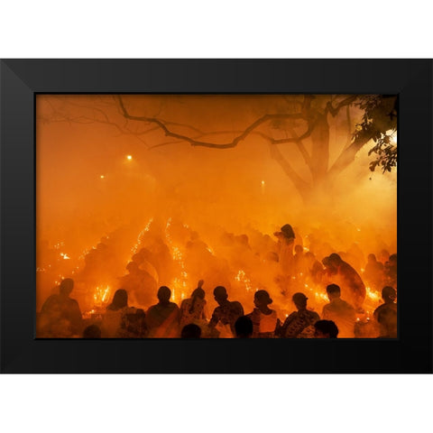 The Smoke In Rakher Upobash. Black Modern Wood Framed Art Print by Arifuzzaman, Md.