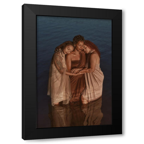 Preternura Black Modern Wood Framed Art Print with Double Matting by Anttunes, Otto