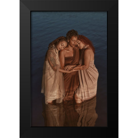 Preternura Black Modern Wood Framed Art Print by Anttunes, Otto