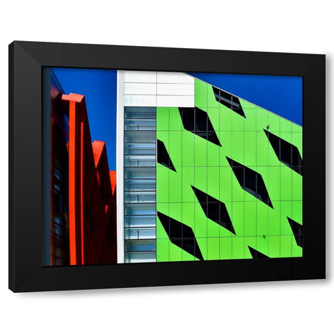 Facade - Burgos Spain Black Modern Wood Framed Art Print with Double Matting by Orbach, Arnon