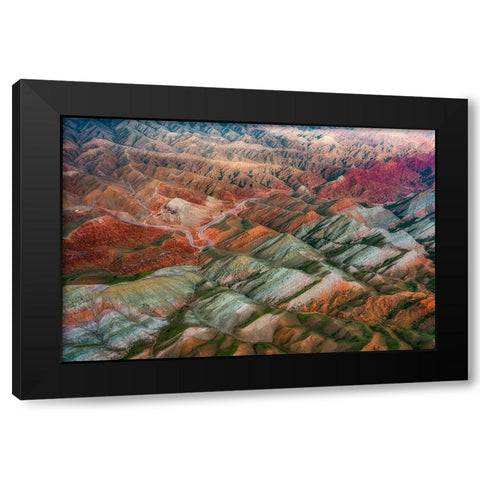 AcÂƒAAndFrac12;CacAndSup1;EÂœÂž Black Modern Wood Framed Art Print by Wang, Xiaoyang