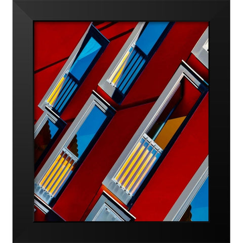 Facade - Burgos-Spain Black Modern Wood Framed Art Print by Orbach, Arnon