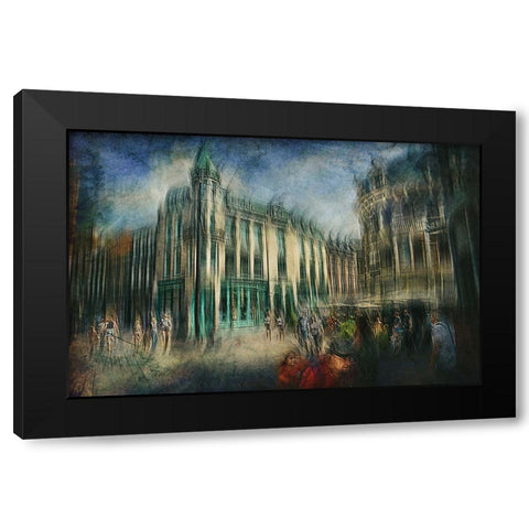 Arnhem City-The Netherlands Black Modern Wood Framed Art Print by Van Der, Jan
