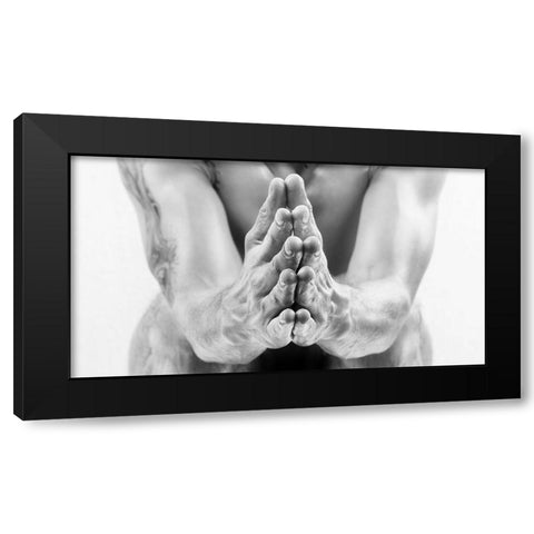 Pray Black Modern Wood Framed Art Print with Double Matting by Allmaier, Michael