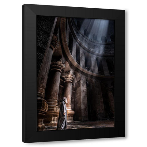 The light Black Modern Wood Framed Art Print with Double Matting by Mattyozeri