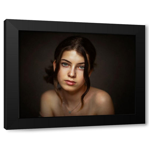Diana Black Modern Wood Framed Art Print by Rise, Zachar