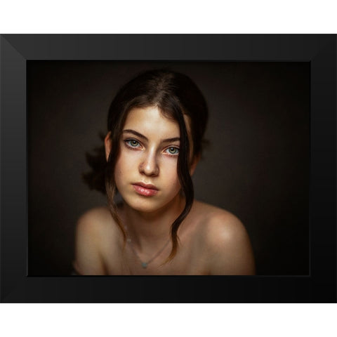 Diana Black Modern Wood Framed Art Print by Rise, Zachar