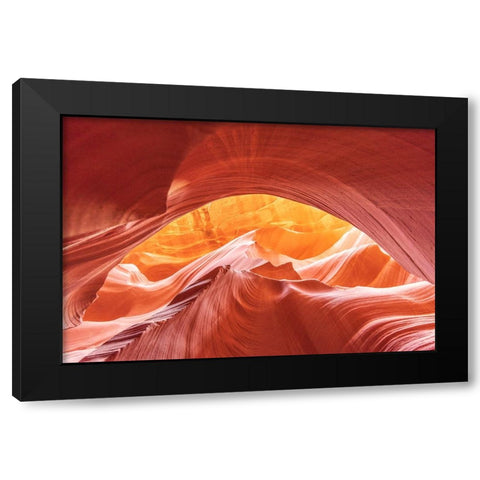 Antelope Canyon Black Modern Wood Framed Art Print by Iqbal, Syed
