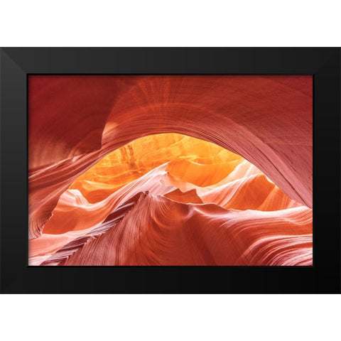 Antelope Canyon Black Modern Wood Framed Art Print by Iqbal, Syed