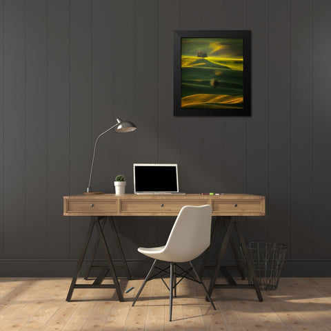 Golden Hours Of The Palouse Black Modern Wood Framed Art Print by Zhang, Joan