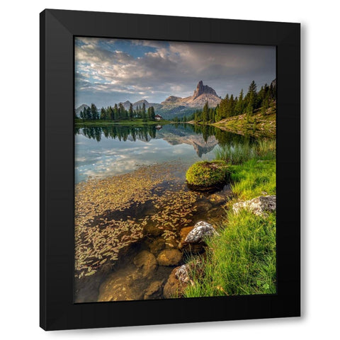 Lago Di Croda. Black Modern Wood Framed Art Print by Goossens, Henk