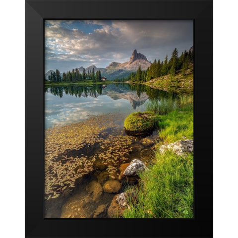 Lago Di Croda. Black Modern Wood Framed Art Print by Goossens, Henk