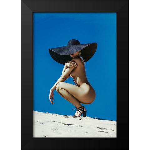 With a right hat, nothing else matters Black Modern Wood Framed Art Print by Bolgov (Axe), Ruslan