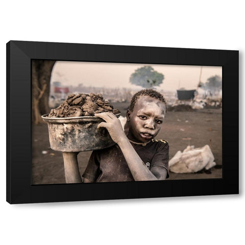 Fuel Of Life Black Modern Wood Framed Art Print by Cole, Trevor