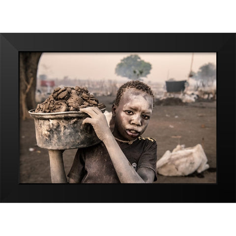 Fuel Of Life Black Modern Wood Framed Art Print by Cole, Trevor