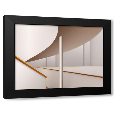 Interiors Black Modern Wood Framed Art Print by Liu, Shuchuan