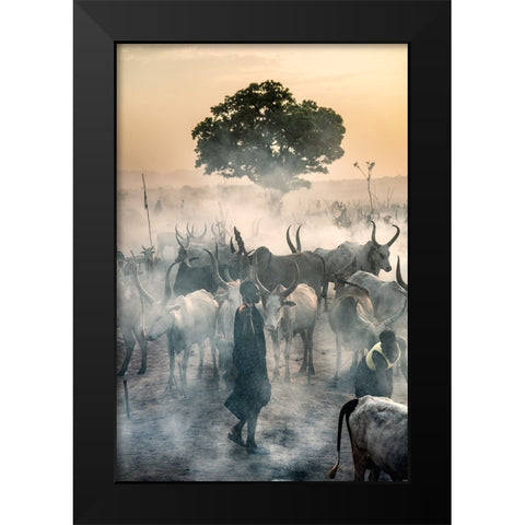 Enveloped In Haze Black Modern Wood Framed Art Print by Cole, Trevor