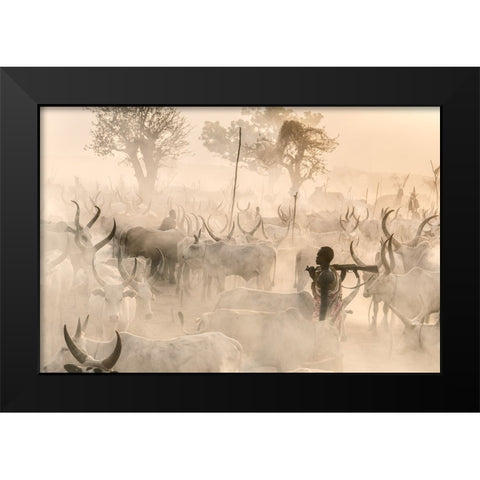 My Kalashnikov Black Modern Wood Framed Art Print by Cole, Trevor