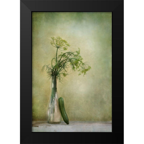 Dill And Cucumber Black Modern Wood Framed Art Print by Wettstein, Priska