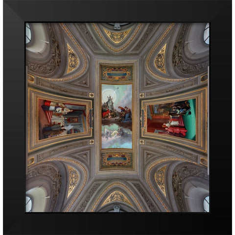 Vatican Ceilings I Black Modern Wood Framed Art Print by Parejo, Jose