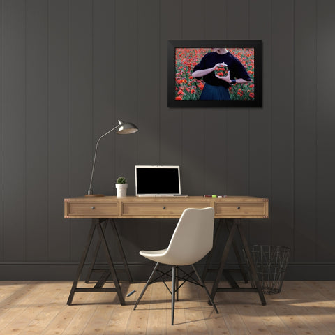 *** Black Modern Wood Framed Art Print by Lebediev, Mykola
