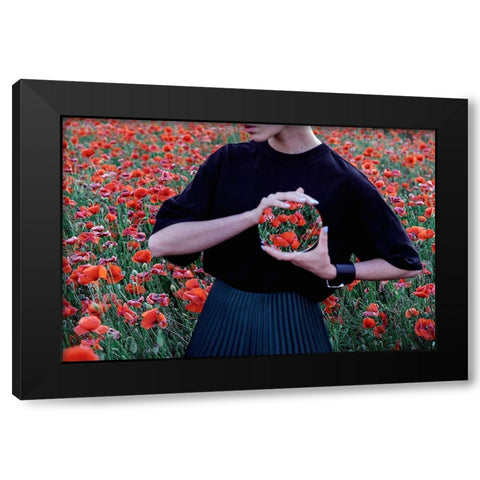 *** Black Modern Wood Framed Art Print with Double Matting by Lebediev, Mykola