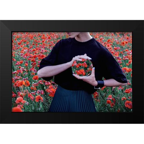 *** Black Modern Wood Framed Art Print by Lebediev, Mykola
