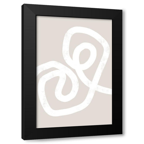 Abstract Position No 1 Black Modern Wood Framed Art Print by Uplusmestudio