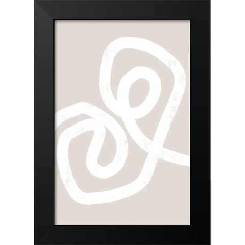 Abstract Position No 1 Black Modern Wood Framed Art Print by Uplusmestudio