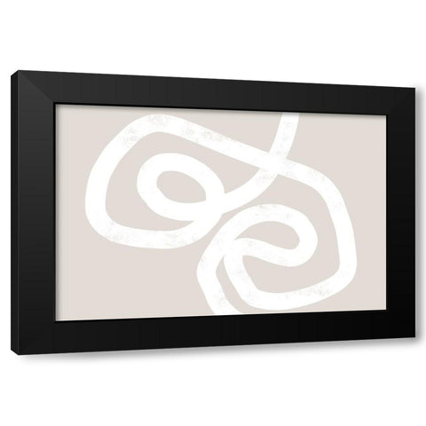 Abstract Position No 1 Black Modern Wood Framed Art Print by Uplusmestudio