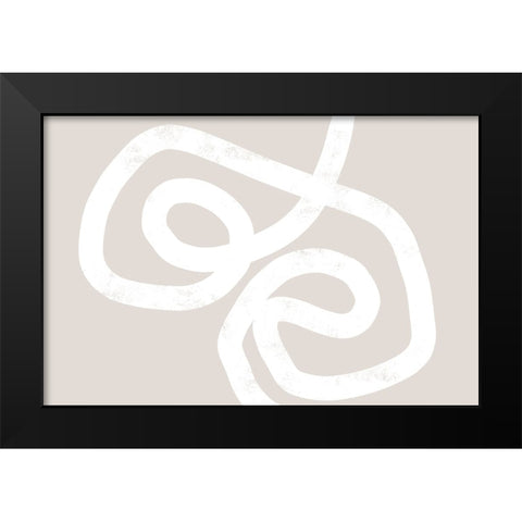 Abstract Position No 1 Black Modern Wood Framed Art Print by Uplusmestudio